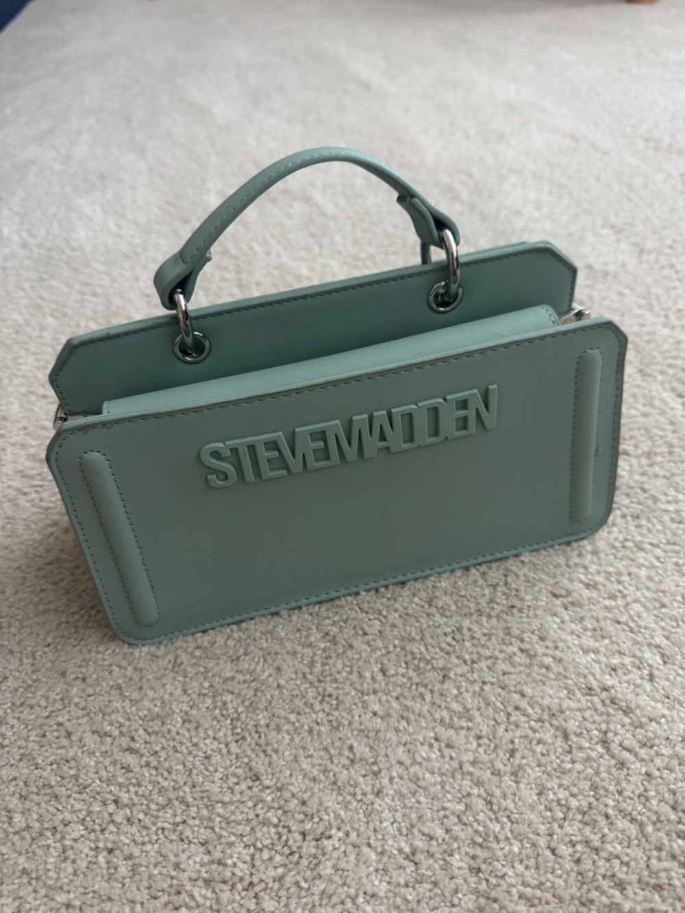 Steve Madden Mint Green Top-Handle Mini Bag - Picture 2 of 8